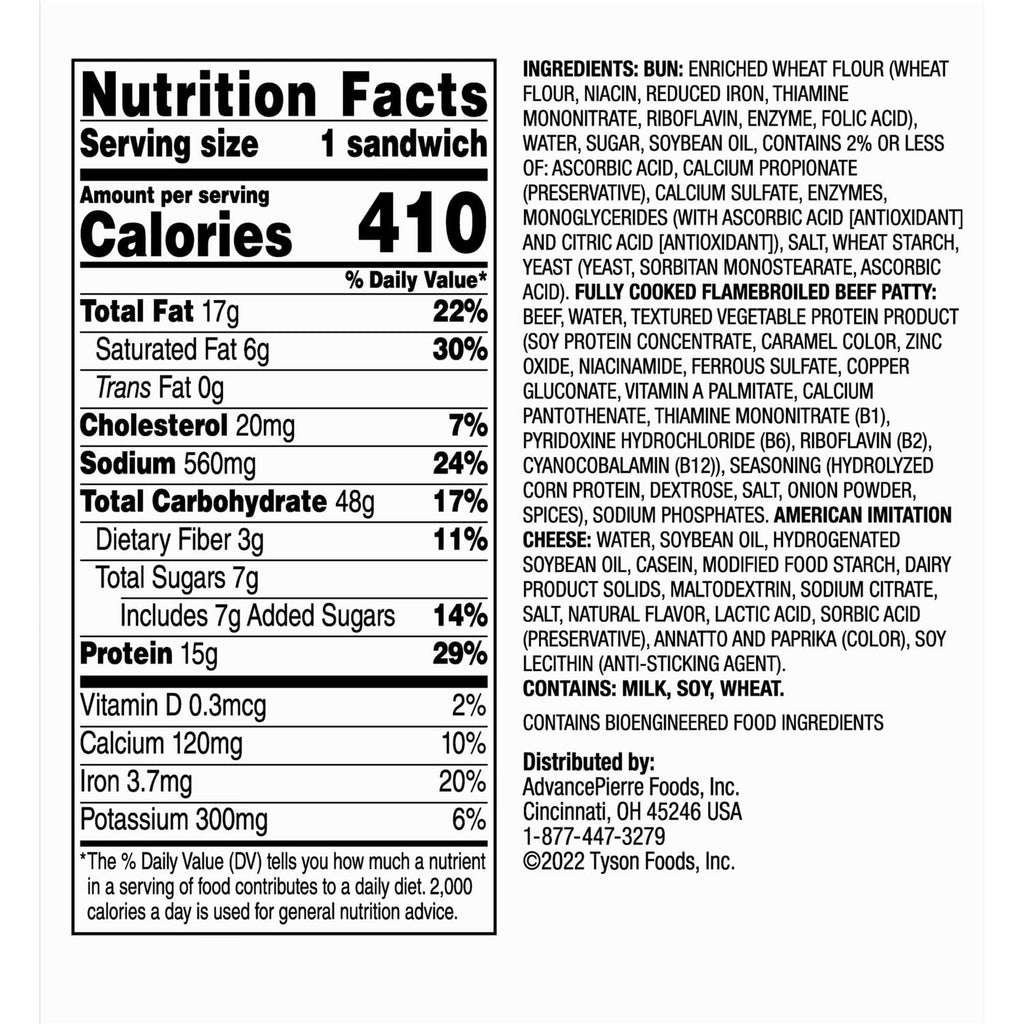Fast Bites Cheeseburger, 4.6 oz.