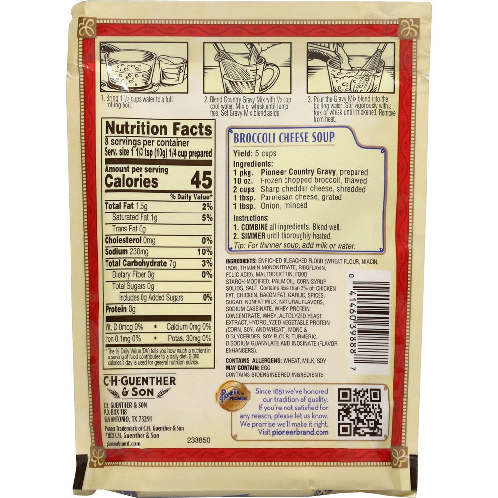 Pioneer Country Gravy Mix 2.75 oz