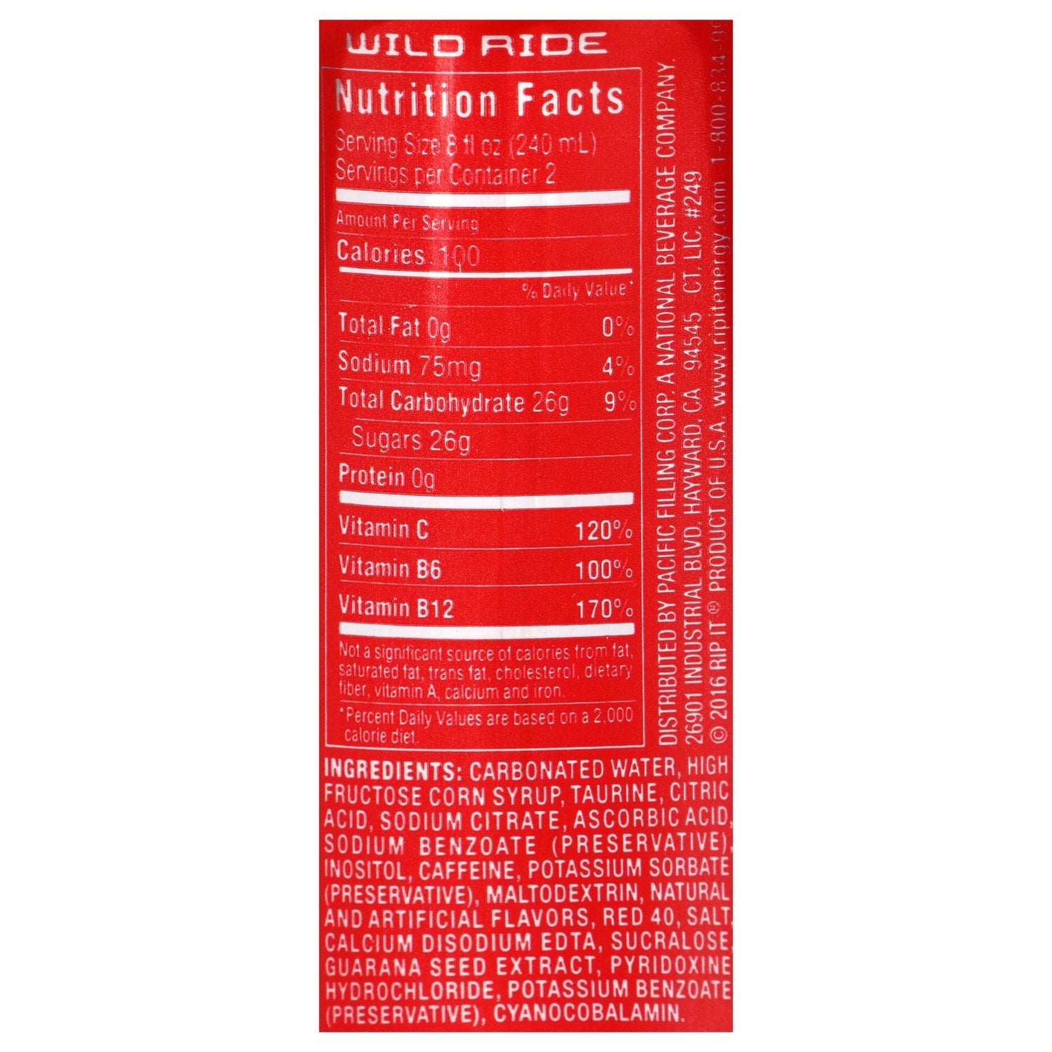 Rip It Tribute Cherry Lime Flavored Energy Drinks, 16 oz.