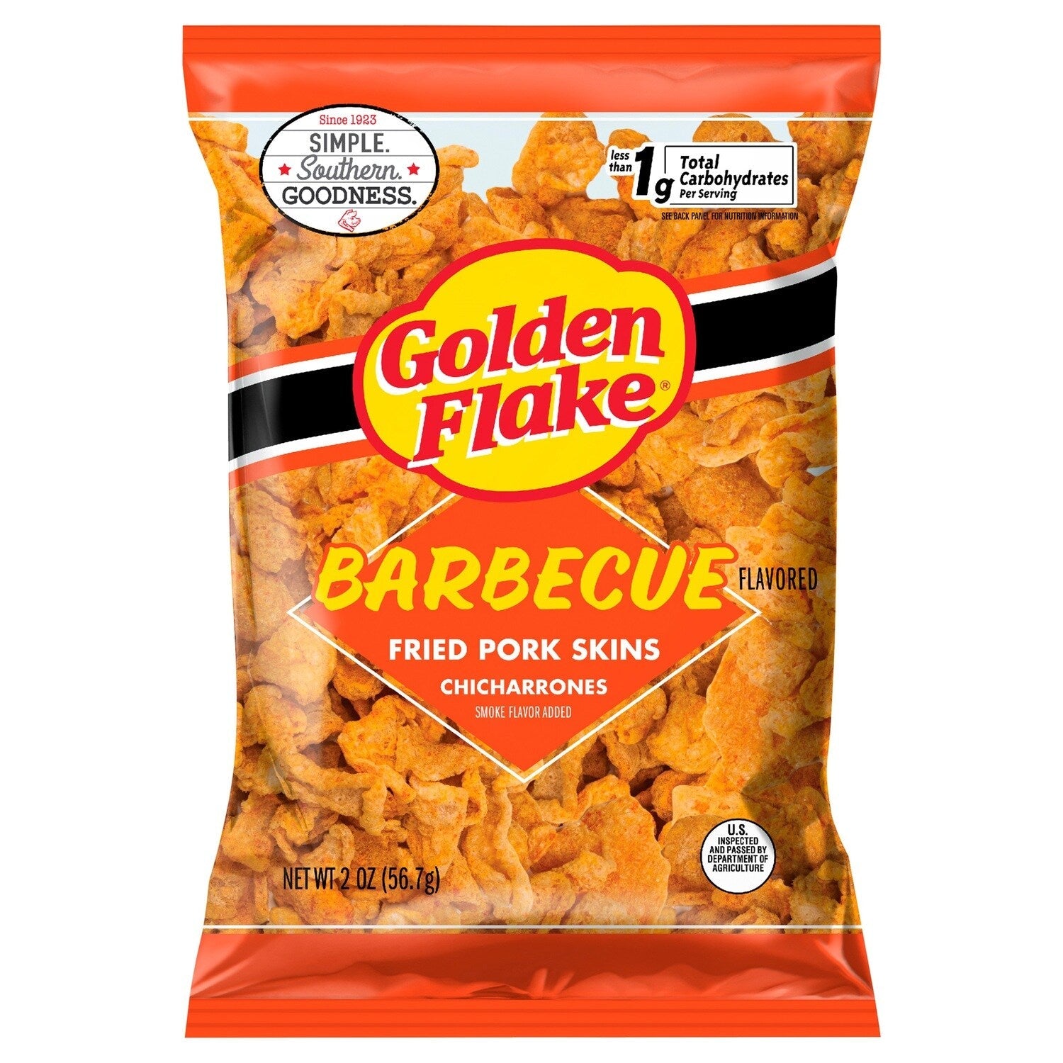 Golden Flake Barbeque Fried Pork Skins, 1-ct.