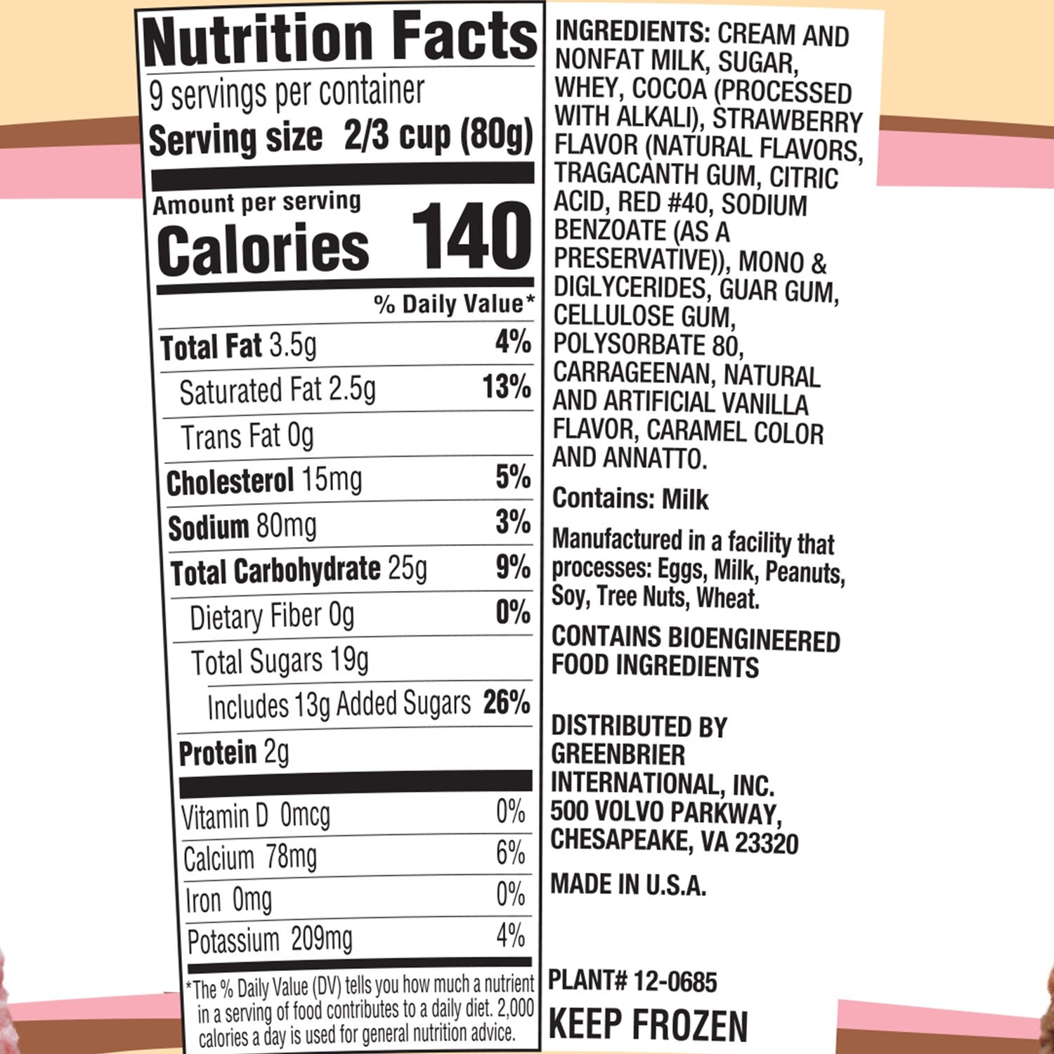 Founder's Street Neapolitan Flavored Frozen Dairy Dessert, 1-ct.