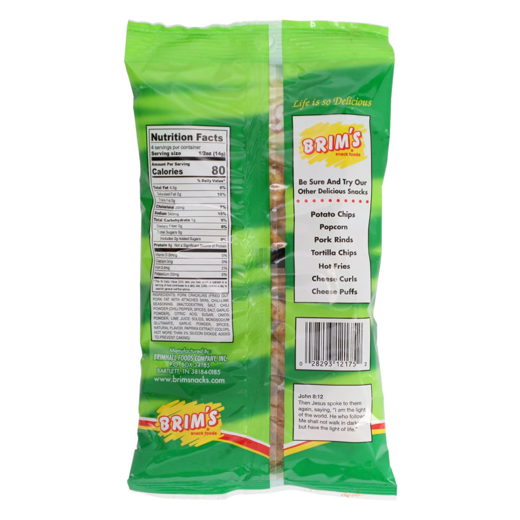 Brims Lime-Chili Cracklin Strips, 2 oz. Bag