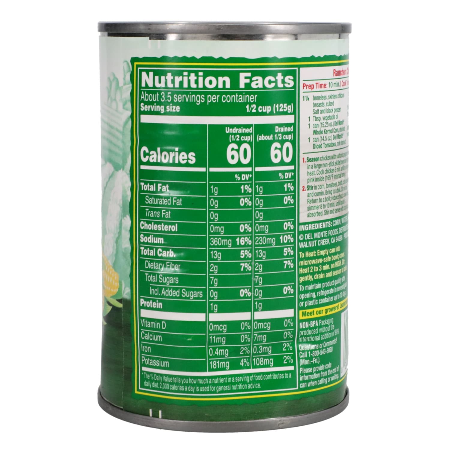 Del Monte Harvest Whole Kernel Corn, 15.25-oz.