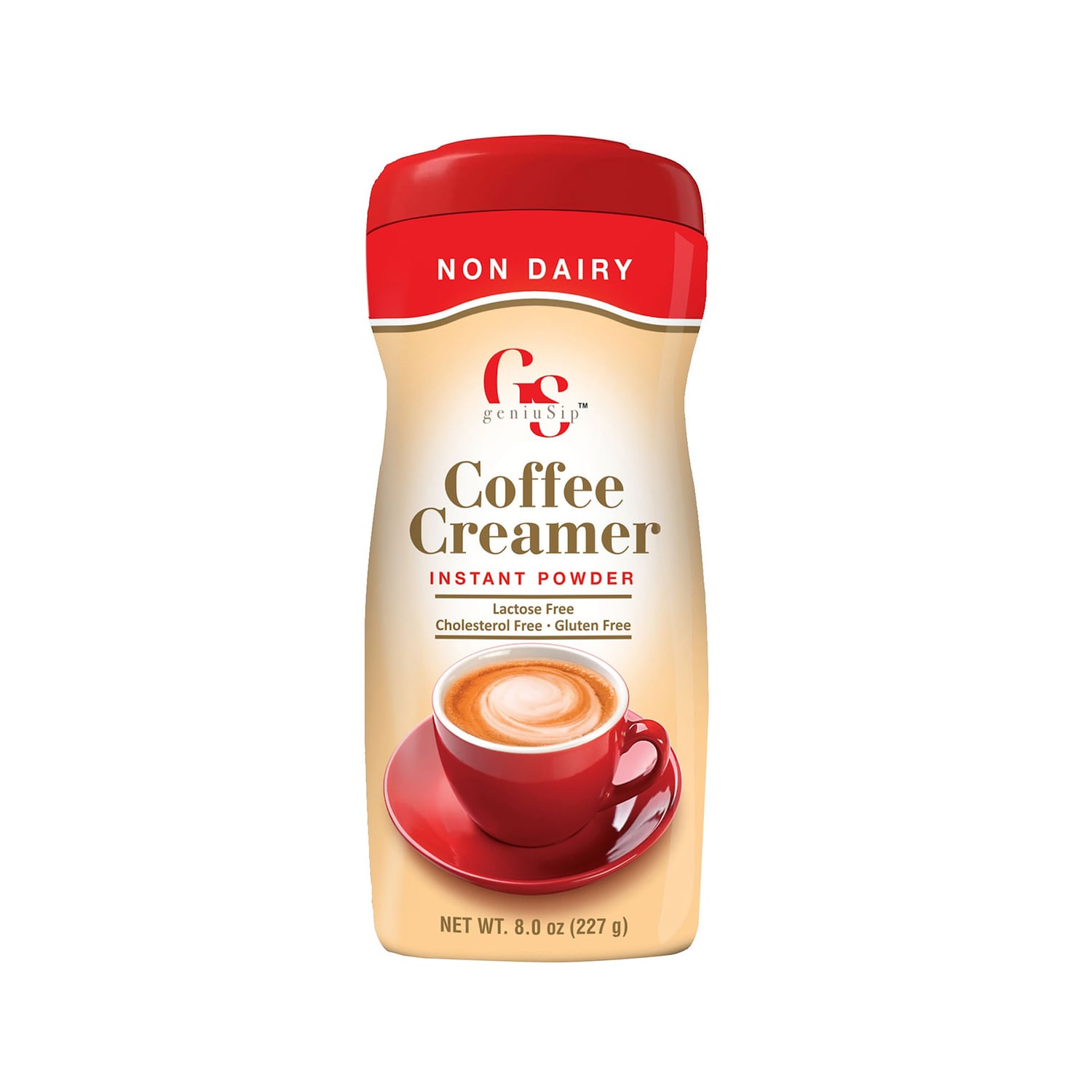 GeniuSip Powdered French Vanilla Non-Dairy Creamer, 8 oz.