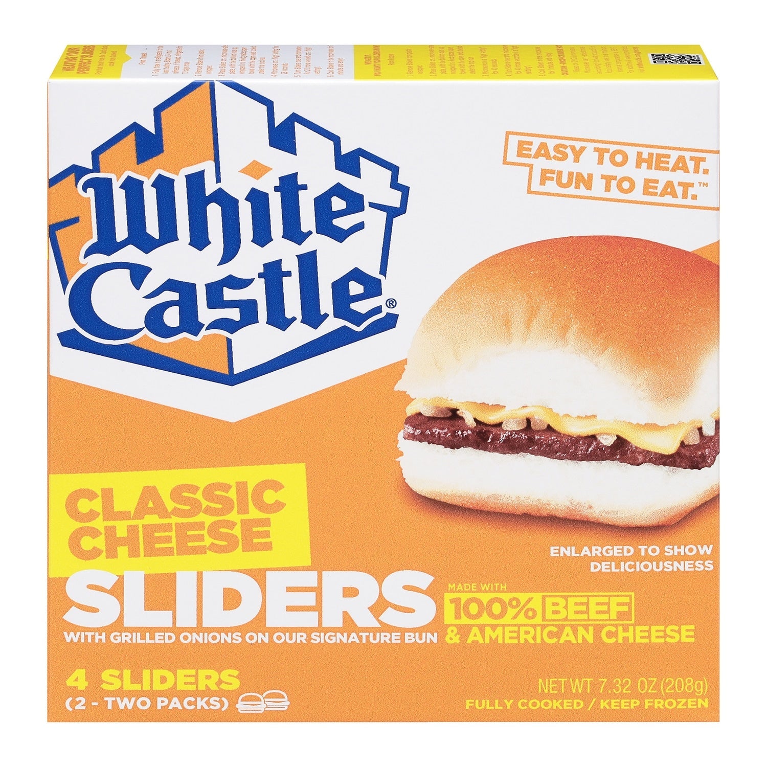 White Castle Classic Cheese Sliders, 2-pc Pack.