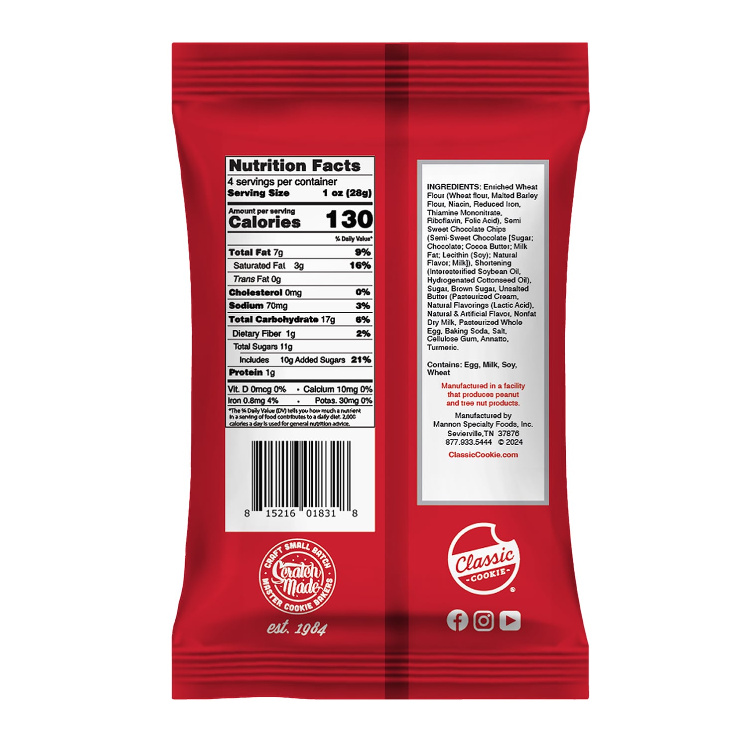 Classic Cookies Mini Cookies - Chocolate Chip, 4-oz. Bags