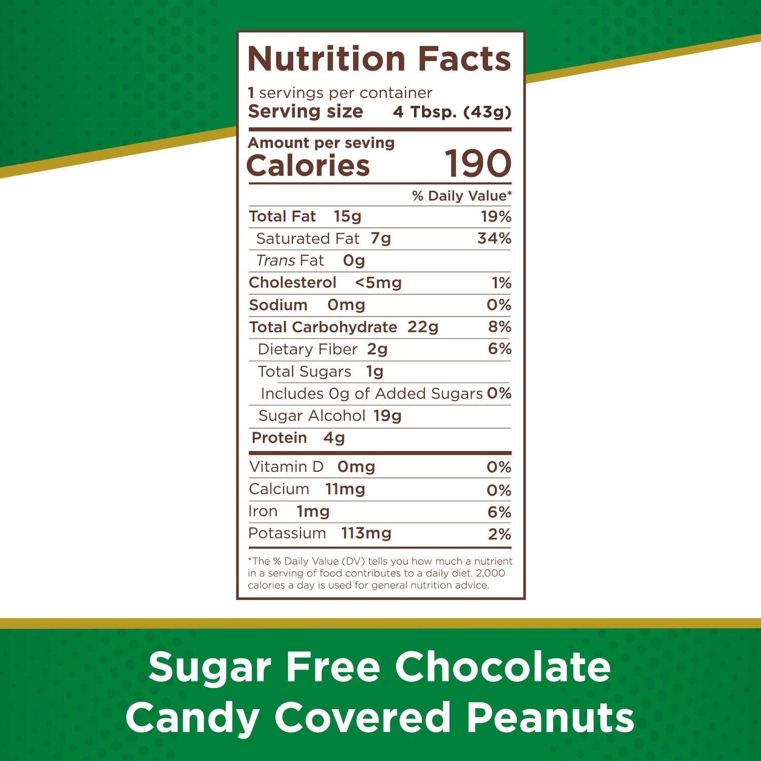Russell Stover Sugar Free Peanut Chocolate Candy, 1-ct.