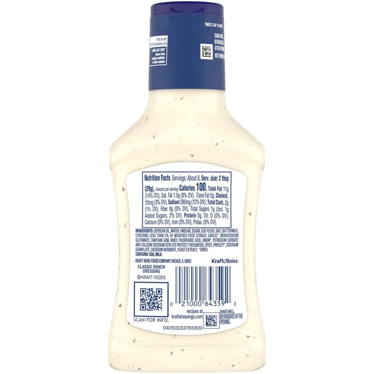 Kraft Classic Ranch Salad Dressing, 8 oz. Bottles