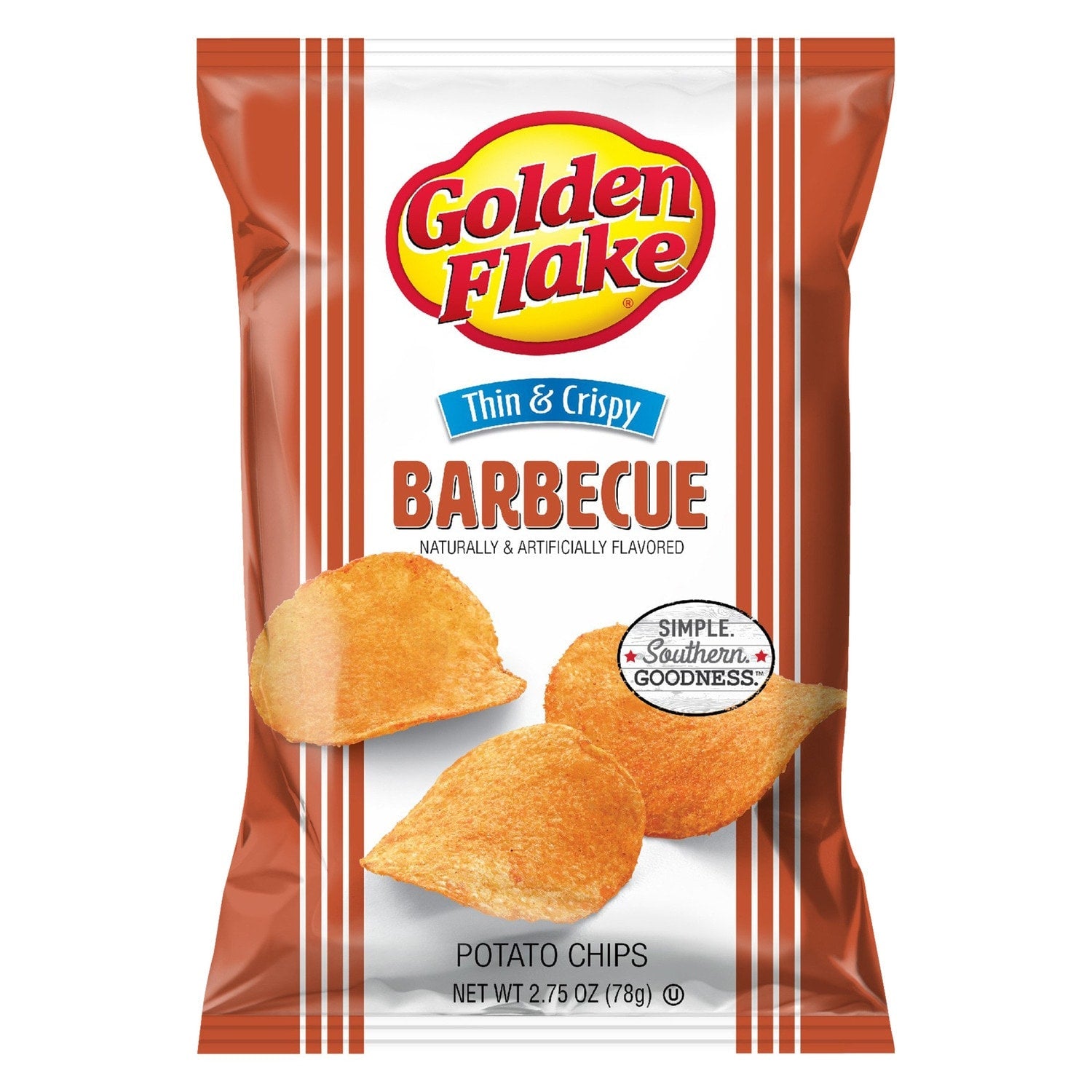 Golden Flake Thin &amp; Crispy Barbecue Potato Chips, 1-ct.