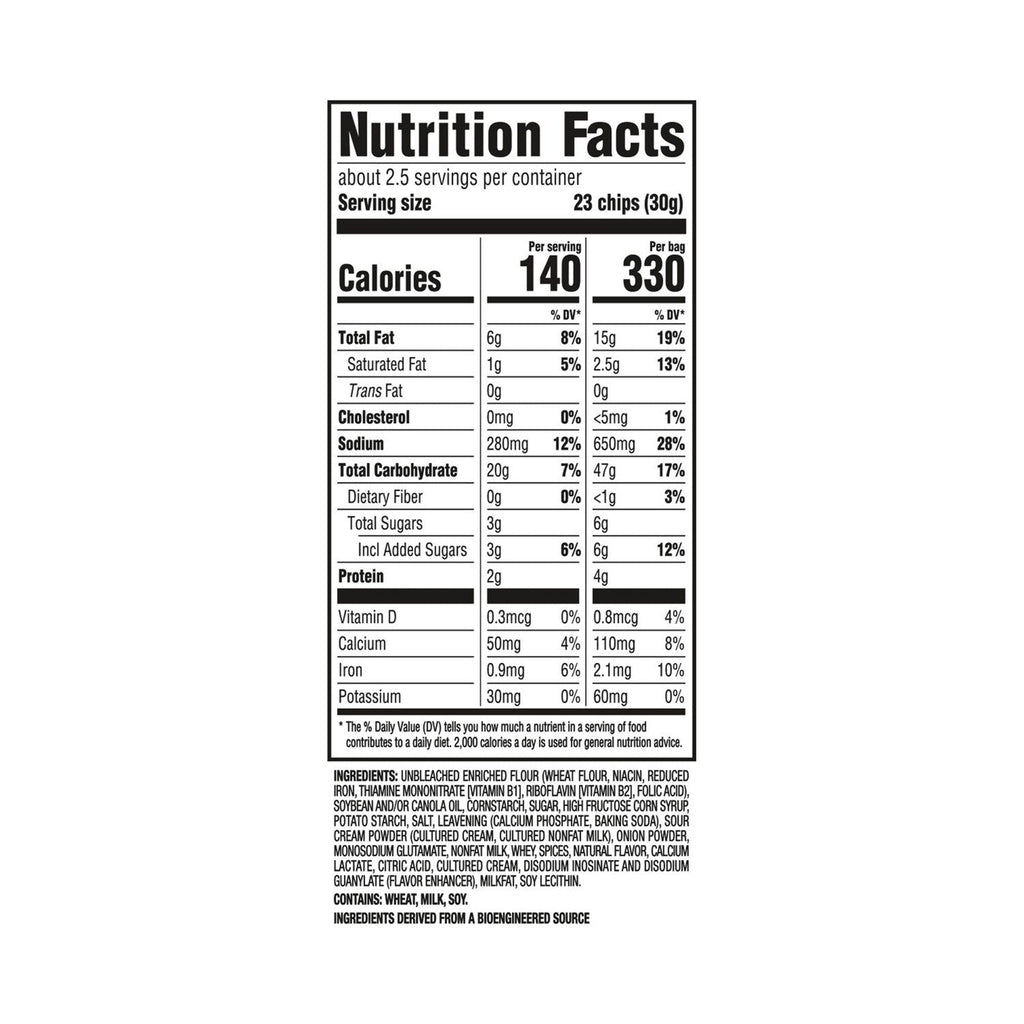 Ritz Sour Cream And Onion Flavored Toasted Chips, 1-ct.