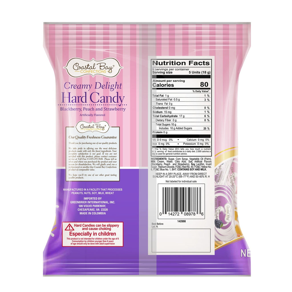 Coastal Bay Creamy Delight Hard Candies, 6-oz. Bag