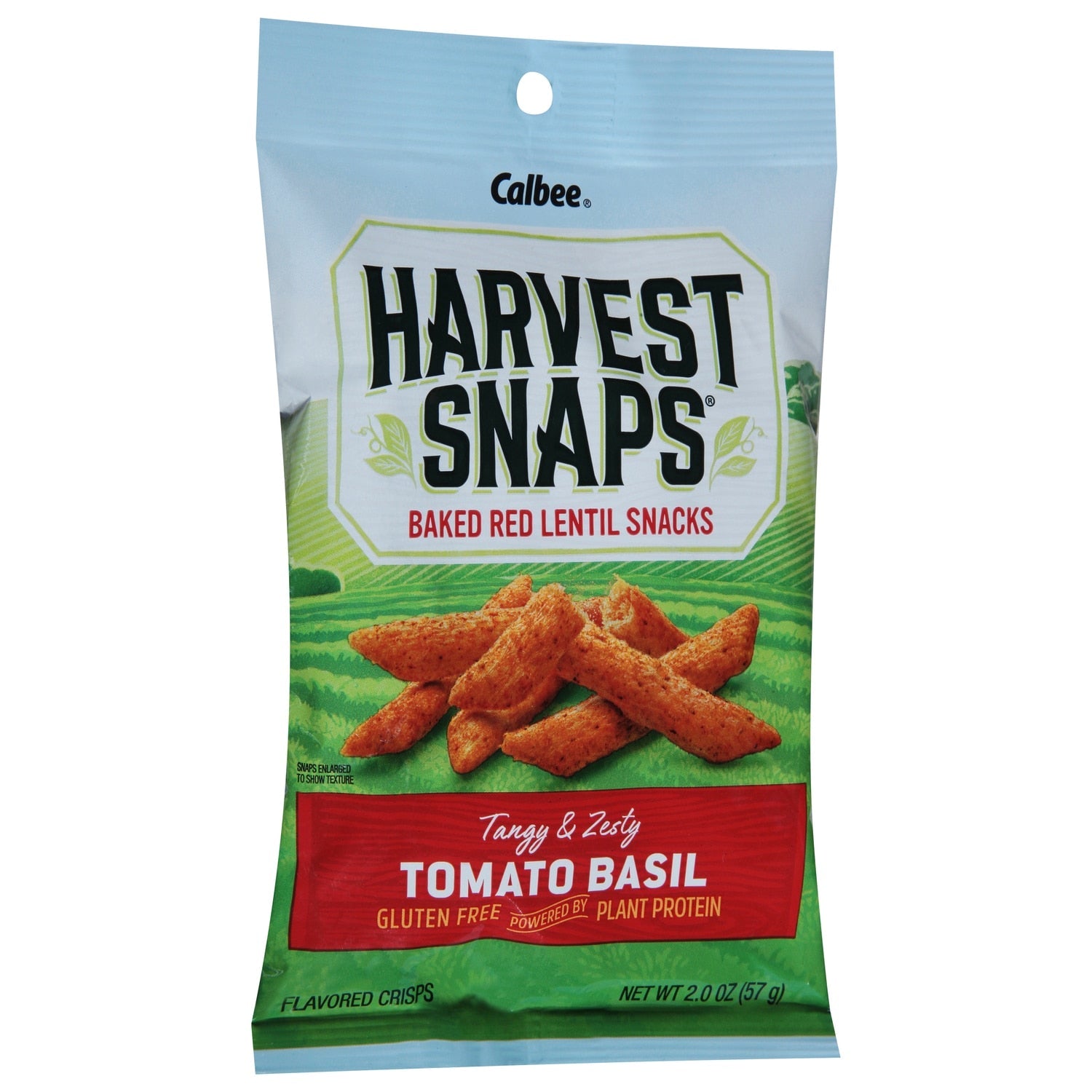 Harvest Snaps Baked Red Lentil Tomato Basil Snack Crisps, 2-oz.