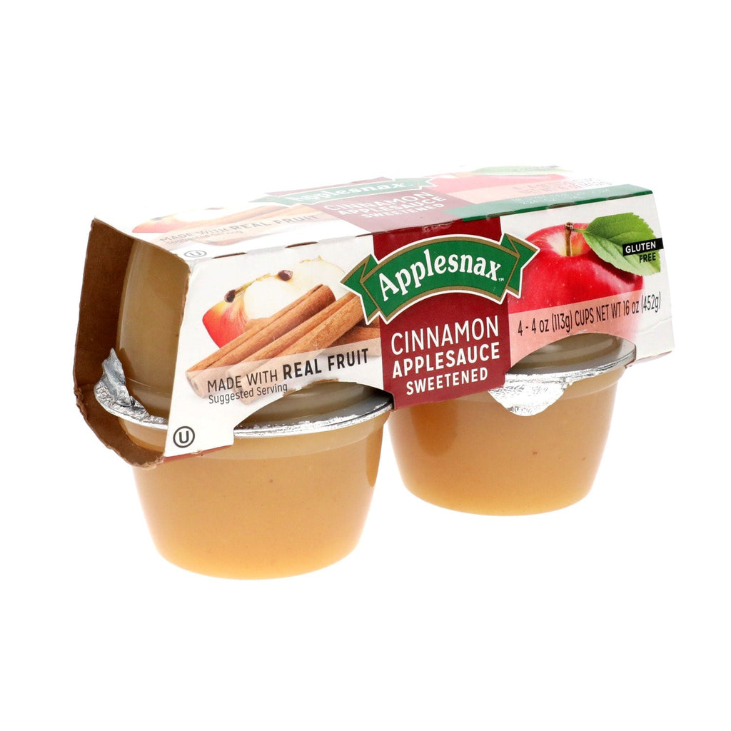 Applesnax Applesauce with Cinnamon, 4-ct. Packs