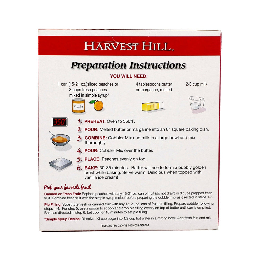 Harvest Hill Homestyle Cobbler Mix, 8.5-oz. Box