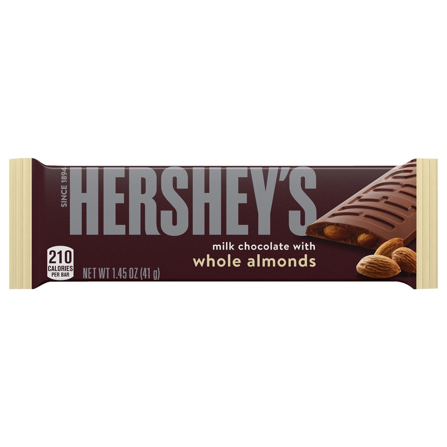 Hershey's Milk Chocolate Bar With Whole Almonds, 1-ct.