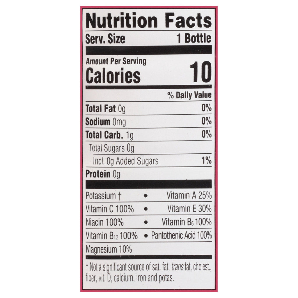 Vitaminwater Zero Sugar with Love Raspberry Dark Chocolate, 20 fl oz. Bottle