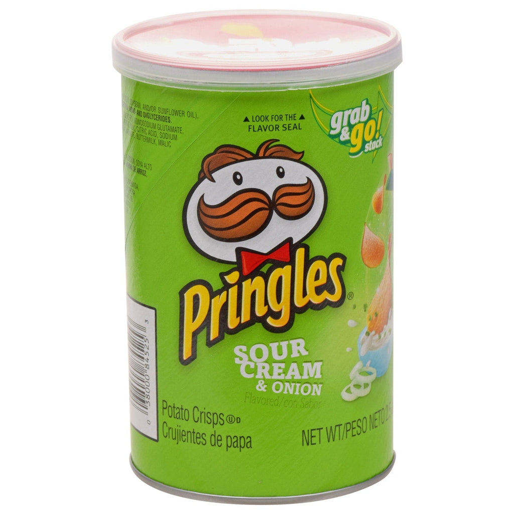Kellogg's Pringles Grab &amp; Go Sour Cream &amp; Onion Chips, 2.5-oz. Canisters