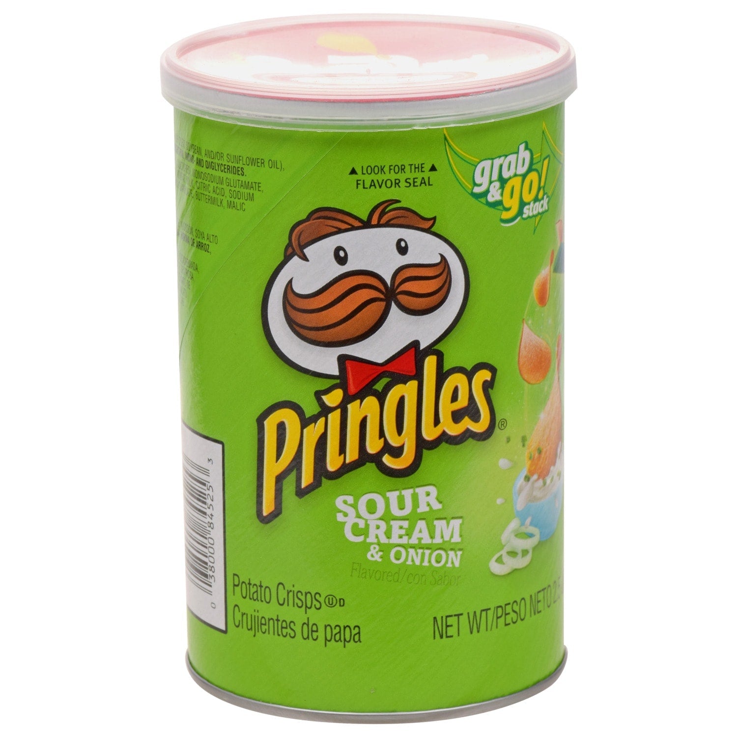 Kellogg's Pringles Grab &amp; Go Sour Cream &amp; Onion Chips, 2.5-oz. Canisters