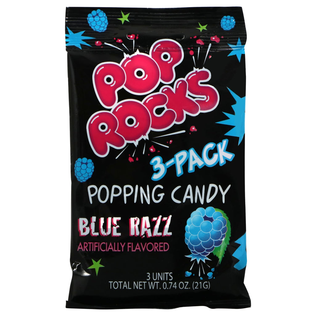Pop Rocks Blue Raspberry Popping Candy, 3-pc Pack.