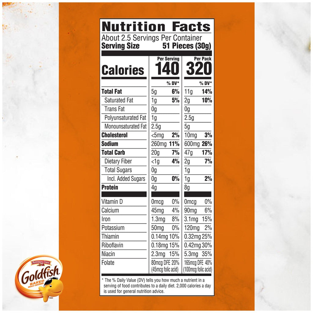 Pepperidge Farm Goldfish Flavor Blasted Xtra Cheddar Baked Snack Crackers, 2.45-oz. Pack