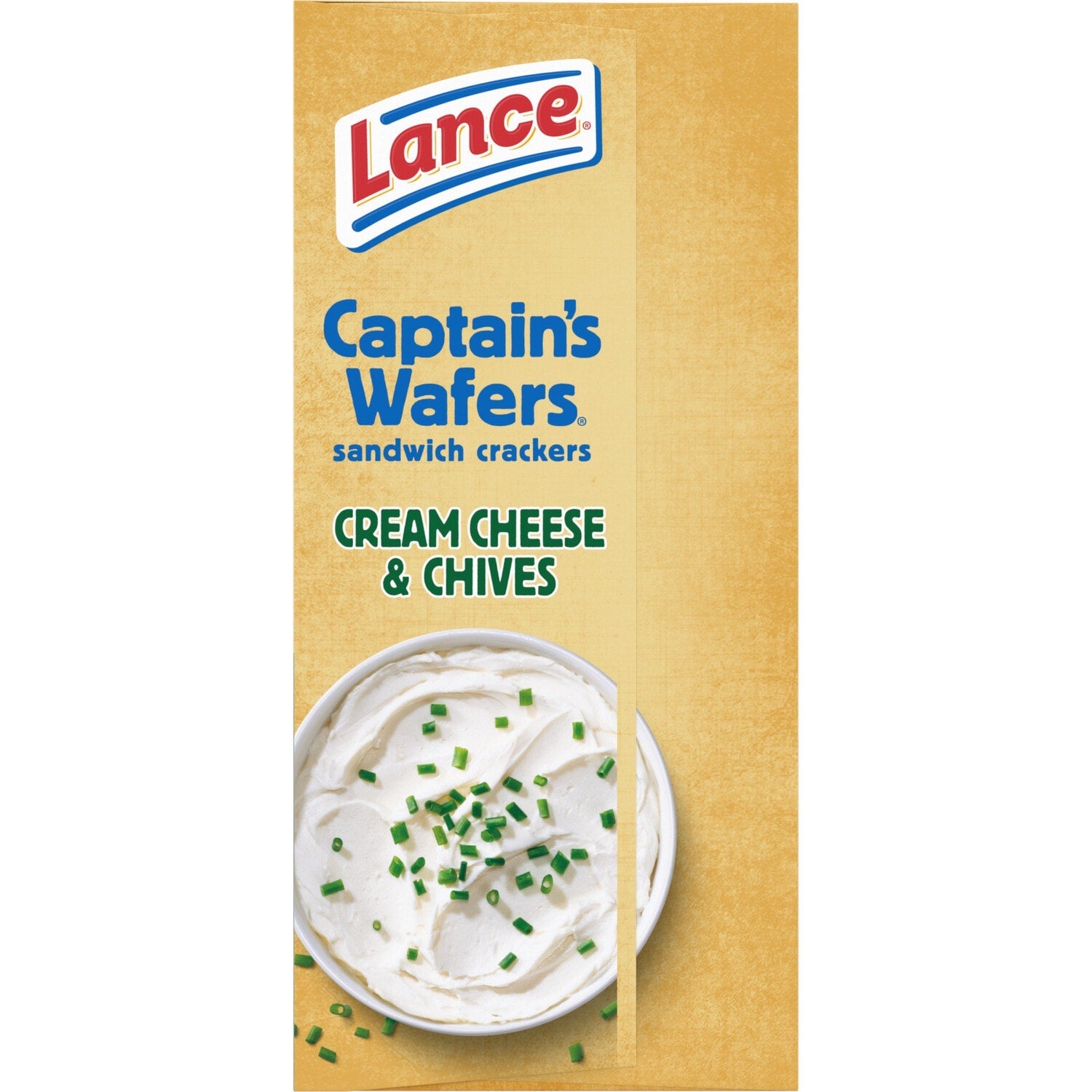 Lance Sandwich Crackers, Captain's Wafers Cream Cheese and Chives, 6 Packs, 4 Sandwiches Each
