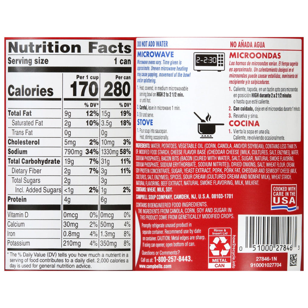 Campbell's Kitchen Classics Loaded Potato Soup, 14.5-oz. Can