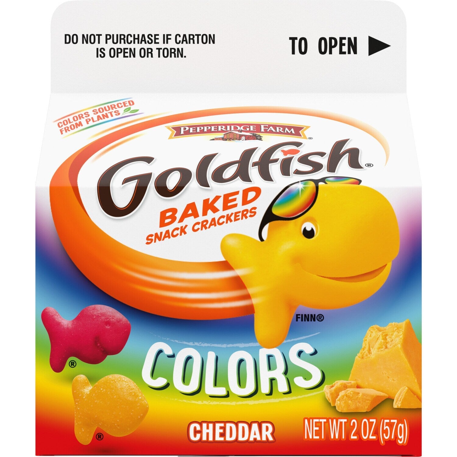 Pepperidge Farm Goldfish Colors Cheddar Cheese Crackers, 2 oz