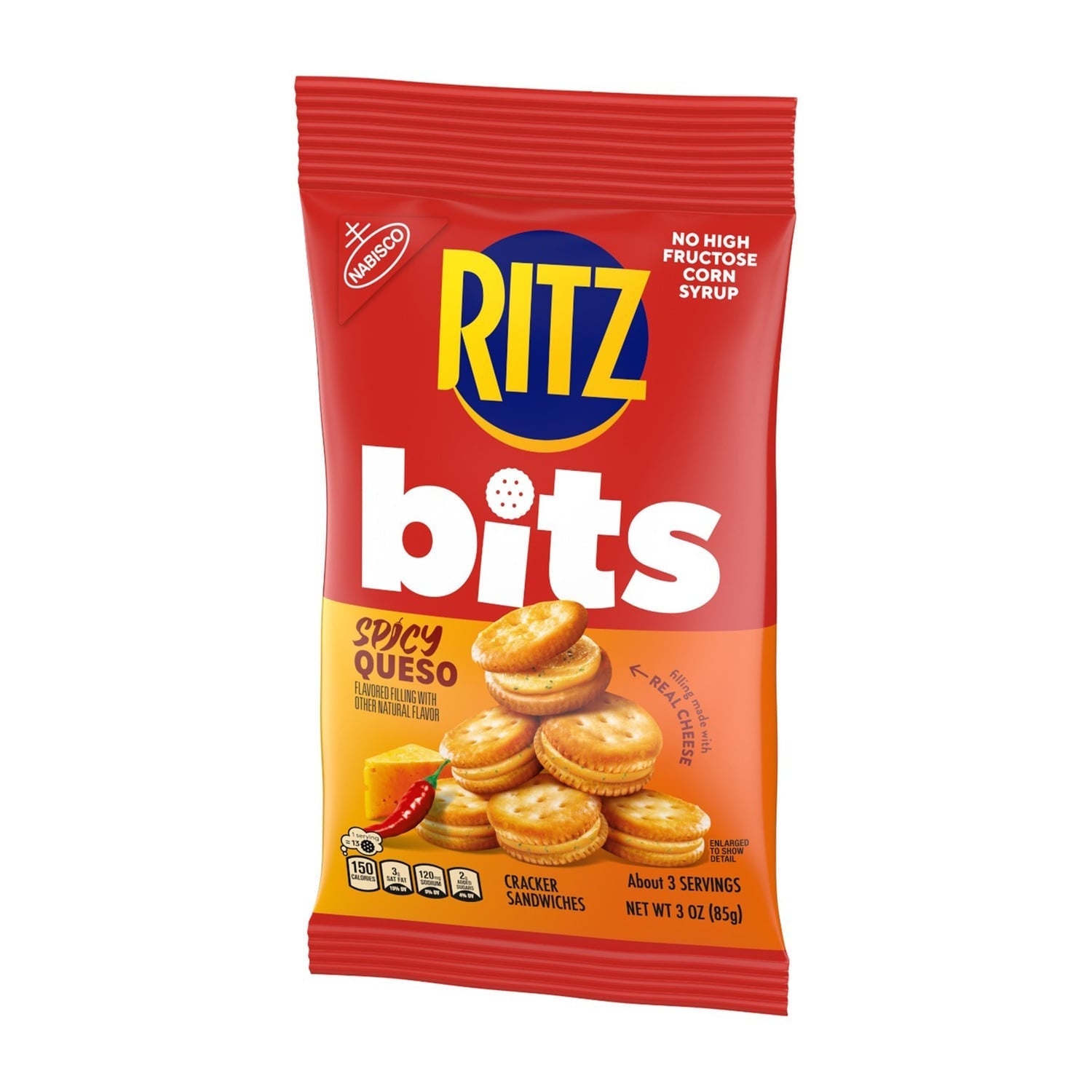 RItz Bits Spicy Queso Cheese Sandwich Crackers, 1-ct.