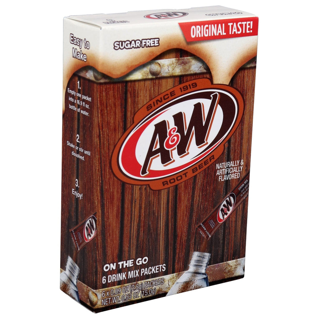 A &amp; W Sugar Free Rootbeer Powder Mix, 6-ct. Packs