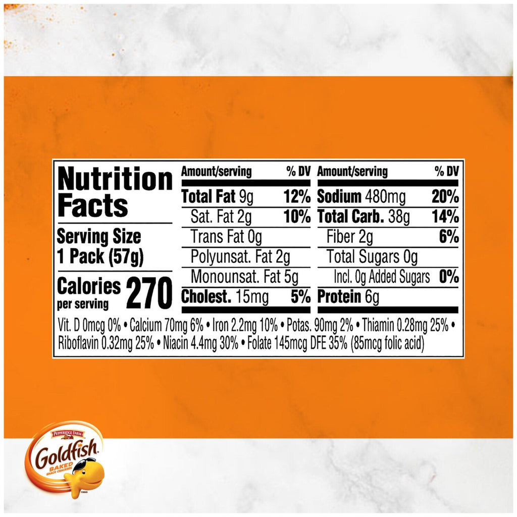 Pepperidge Farm Goldfish Cheddar Cheese Crackers, 2-oz. Cartons