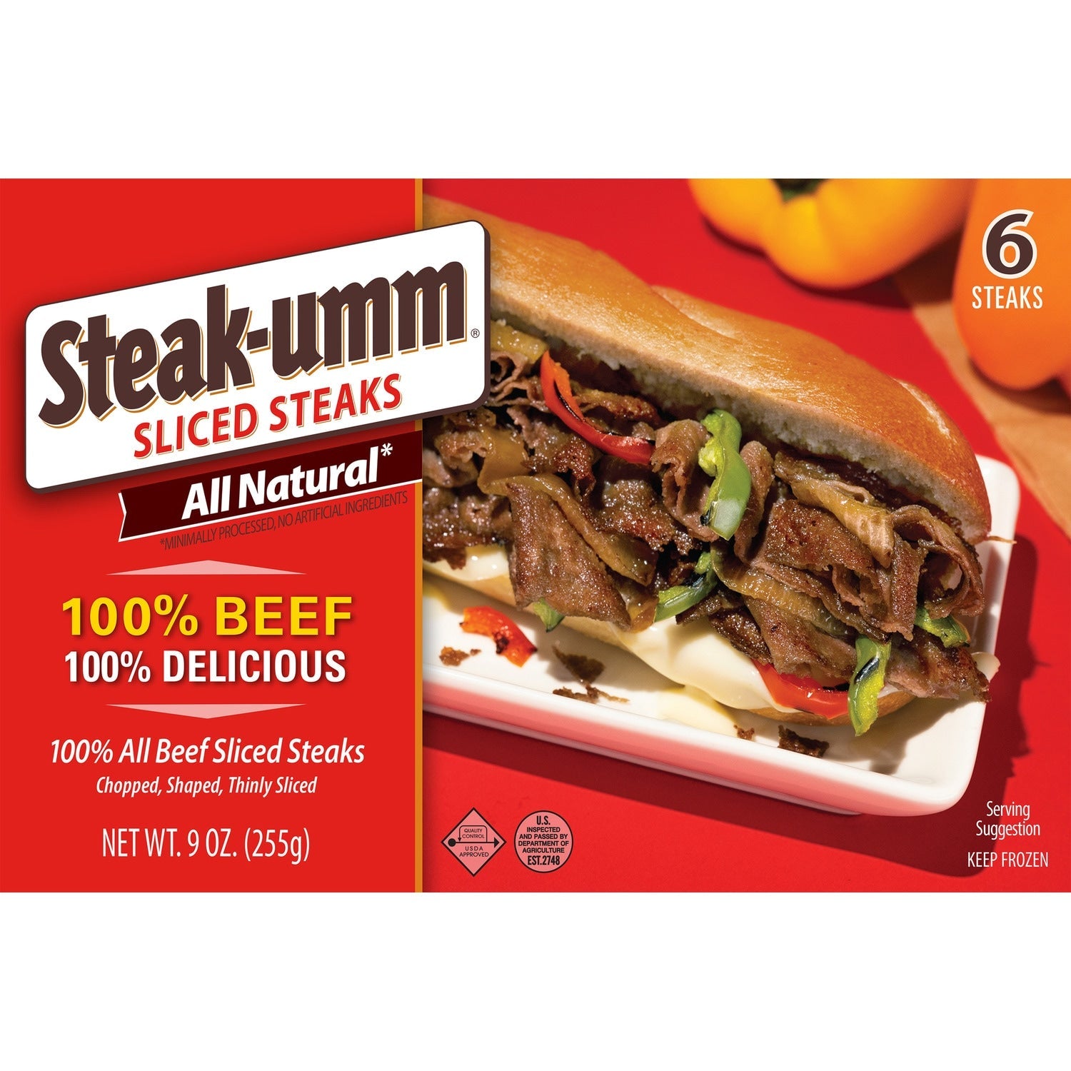 Steak-umm All-Natural Beef Sandwich Steaks, 9-oz., 6-ct.