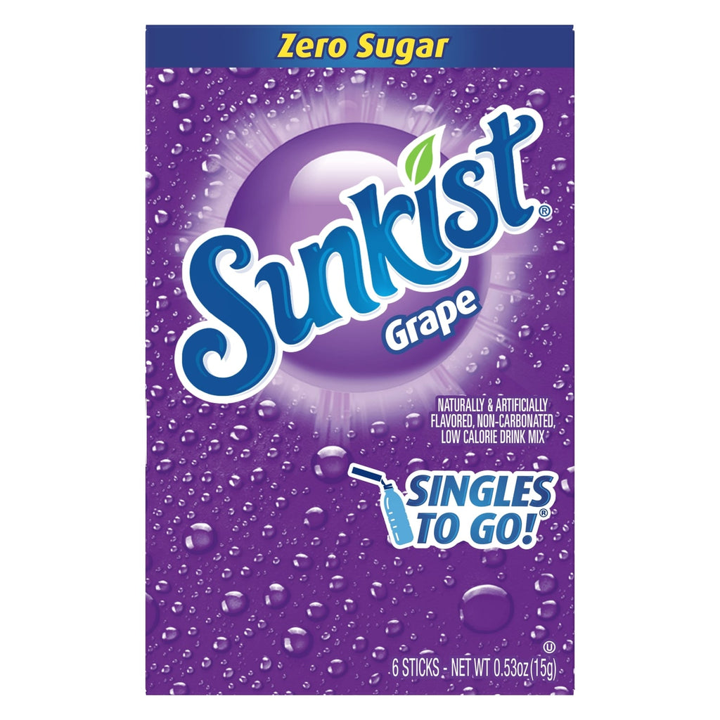 Sunkist Grape Singles to Go Drink Packets, 6-ct. Box