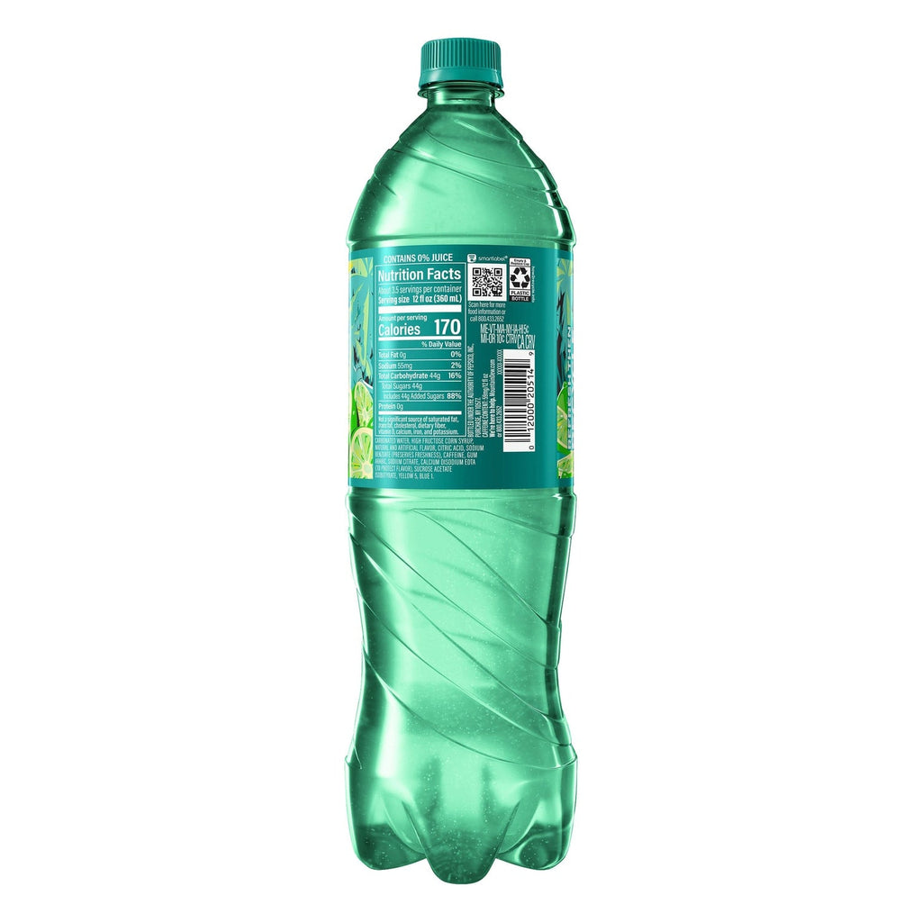 Mountain Dew Baja Blast Tropical Lime, 1.25 L Bottle